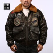 G1-TG Sea Flight Suit Genuine Leather Jacket Men's Plus Size New Zealand Sheepskin Leather Jacket - Image 2