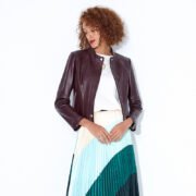 2025 New Women's Leather Jacket Fashion Zipper Short Motorcycle Retro Coat - Image 2