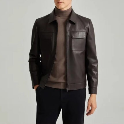 Lei Jun leather jacket same style 2025 spring new genuine leather leather jacket retro men's jacket