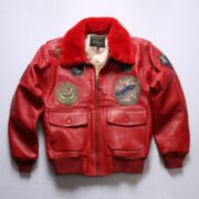 G1-TG Sea Flight Suit Genuine Leather Jacket Men's Plus Size New Zealand Sheepskin Leather Jacket - Image 4