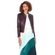 2025 New Women's Leather Jacket Fashion Zipper Short Motorcycle Retro Coat - Image 5