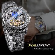 Men's stylish hollow retro carved automatic mechanical watch - Image 3