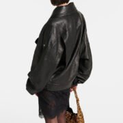 2025 autumn new heavy sheepskin retro neutral stand collar motorcycle leather jacket genuine leather jacket tops for women - Image 7