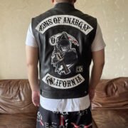Harley Angel vest Sons of Anarchy genuine leather motorcycle vest men and women plus fat plus size full vegetable tanned cotton sheepskin horse - Image 2