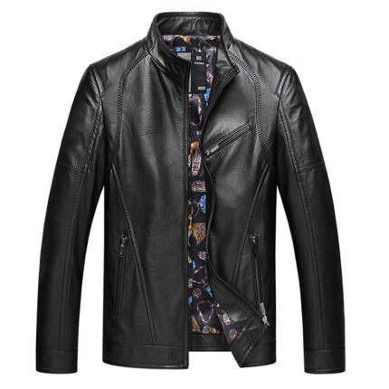 High-end 2025 autumn new genuine leather leather clothing casual motorcycle clothing men's leather jacket wholesale men's motorcycle leather jacket