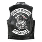 Harley Angel vest Sons of Anarchy genuine leather motorcycle vest men and women plus fat plus size full vegetable tanned cotton sheepskin horse - Image 5